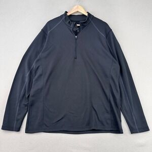Spider Athletic Half Zip Pullover Shirt Mens XL Black Breathable Gym Running